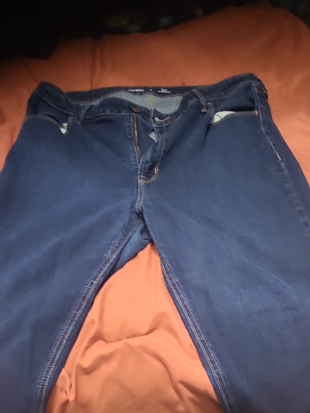 Old Navy Light and Dark Blue High-Rise Super Skinny Jeans